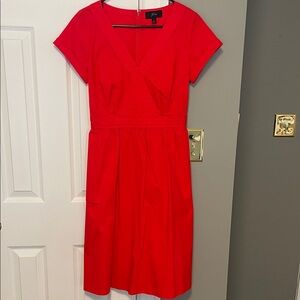J. Crew Vivid Red Midi Dress
